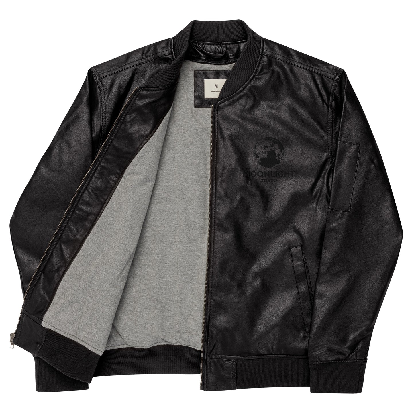 Blouson aviateur en simili cuir Moonlight